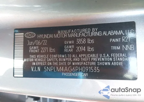 2023 Hyundai Elantra Sel from USA, damaged, VIN 5NPLM4AG6PH091535